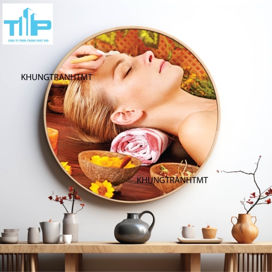 Khung tranh tráng gương - Tranh tròn Massage thư giãn