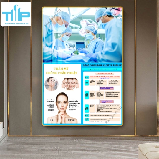 tranh treo tường thẩm mỹ chuyên các vấn đề về da cho spa 