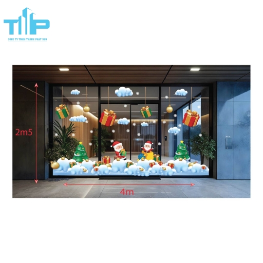 Trang Trí Noel 2026 – Decal Dán Kính Giáng Sinh Đẹp, Dễ Dán, Không Bong Tróc mẫu 18