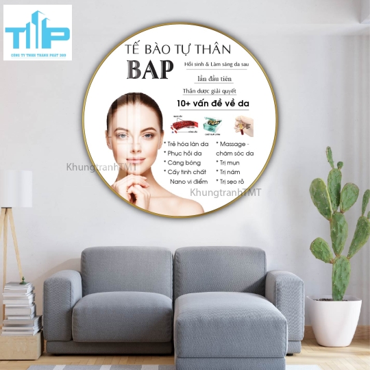 Khung tranh tráng gương- Tranh tròn Tế bào tự thân BAP