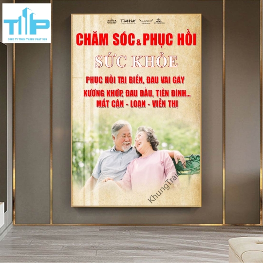 Khung tranh tráng gương -Chăm sóc và phục hồi sức khỏe cho mẹ và bé 