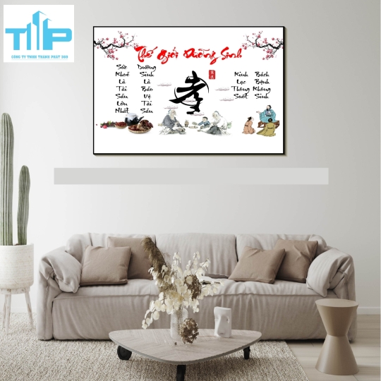 Khung tranh tráng gương thế giới dưỡng sinh 
