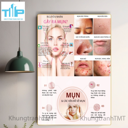 tranh trang trí đa dạng sản phẩm về chăm sóc dành cho spa thẩm mỹ viện 