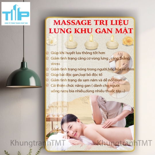 Khung tranh tráng gương - Dưỡng sinh- Massage trị liệu 