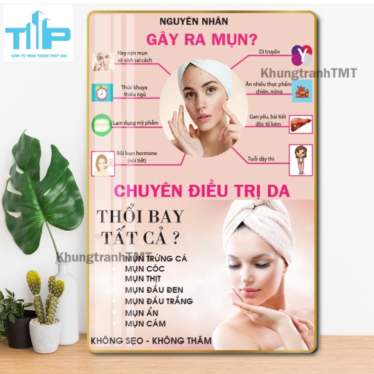 khung tranh thẩm mỹ sang trọng dành cho spa thẩm mỹ viện 