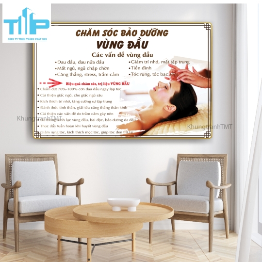 Khung tranh tráng gương - Dưỡng sinh- Massage trị liệu- Chăm sóc, bảo dưỡng vùng đầu