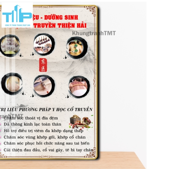Khung tranh tráng gương - Dưỡng sinh- Massage trị liệu- Y học cổ truyền 