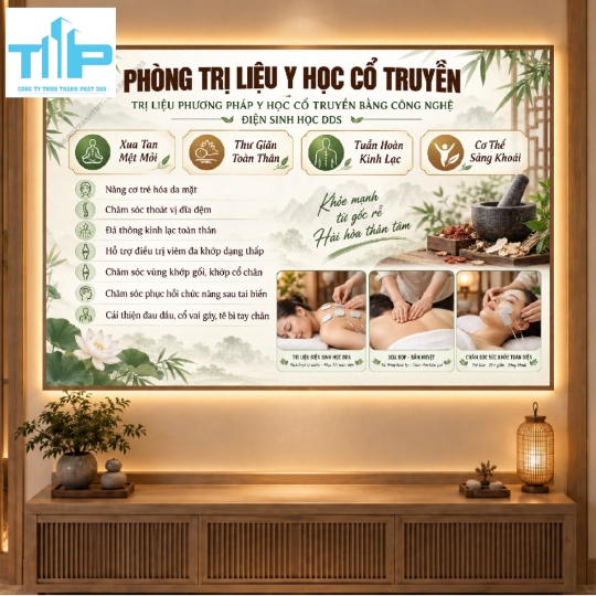 Tranh tráng gương dưỡng sinh Đông Y, massage mới
