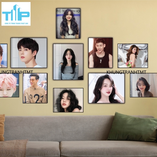 Mẫu tranh tóc kết hợp nam - nữ trang trí salon, tiệm cắt tóc