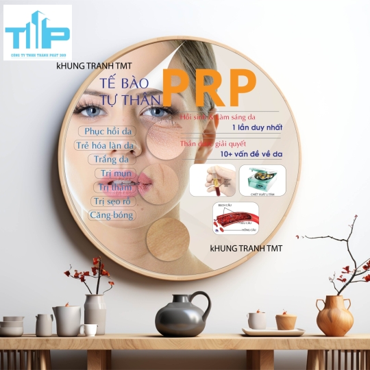 Khung tranh tráng gương - Tranh tròn - Tế bào tự thân PRP