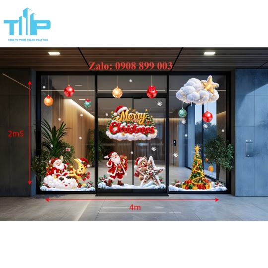 Mẫu Decal Noel Đẹp, Ấn Tượng – Trang Trí Giáng Sinh Cho Mọi Không Gian - mẫu 71