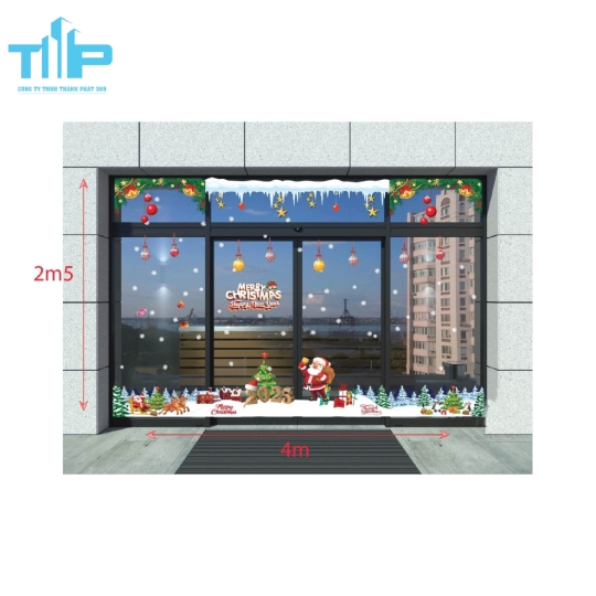  Decal trang trí Noel và Tết năm 2026 mẫu 5