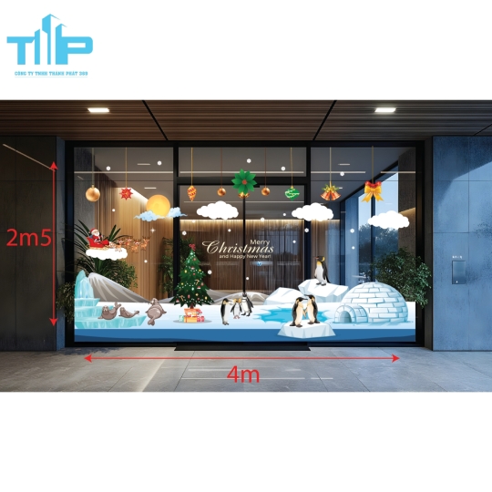 Trang Trí Ngày Lễ Thêm Đậm Chất Với Bộ Decal Noel Độc Đáo mẫu 35