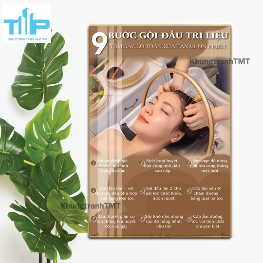 Tranh Tráng Gương Gội Đầu Dưỡng Sinh – Tranh Spa Treo Tường Đẹp, Cao Cấp