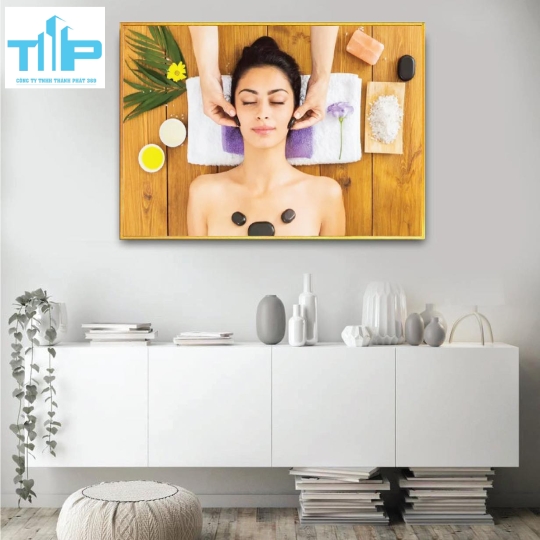 Khung tranh tráng gương- tranh trang trí cho spa, thẩm mỹ viện 2