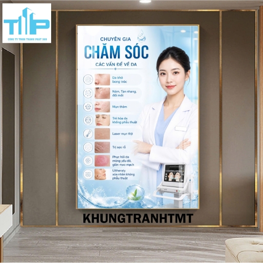 Chăm sóc da và điều trị mụn chuẩn y khoa - tranh tráng gương cao cấp