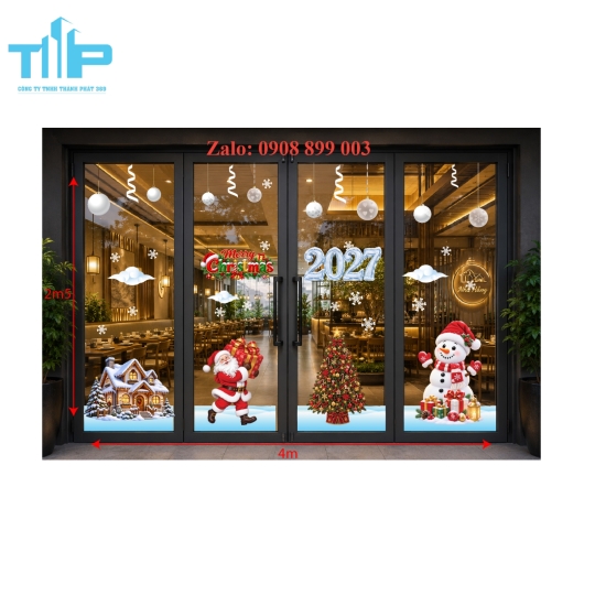 Decal trang tri noel hot trend năm 2027 - mẫu 68