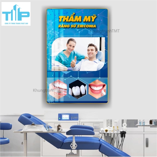 Tranh tráng gương phòng khám nha khoa “Răng Xinh Khỏe Đẹp – Lung Linh Rạng Ngời” 