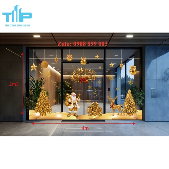 Decal Noel Dán Kính Đẹp – Giải Pháp Trang Trí Giáng Sinh Nhanh, Gọn, Ấn Tượng - mẫu 69