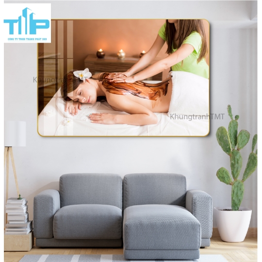 Khung tranh tráng gương - Spa massage thư giãn