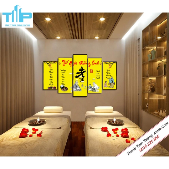 Khung tranh tráng gương- Bộ 5 tranh thế giới dưỡng sinh