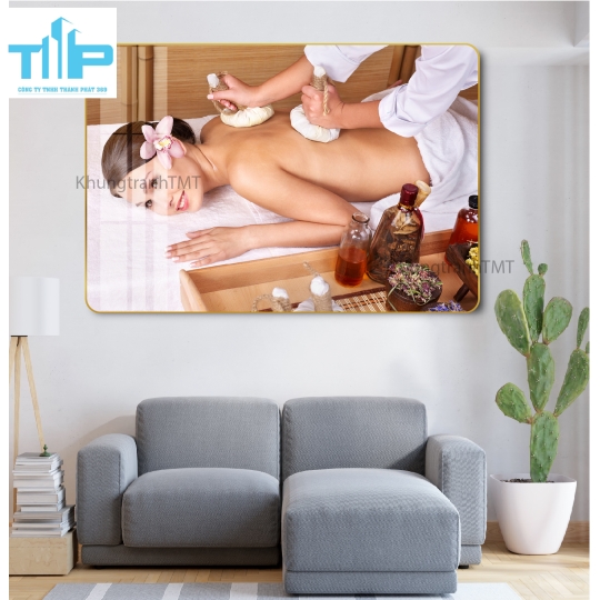 Khung tranh tráng gương - Spa massage thư giãn