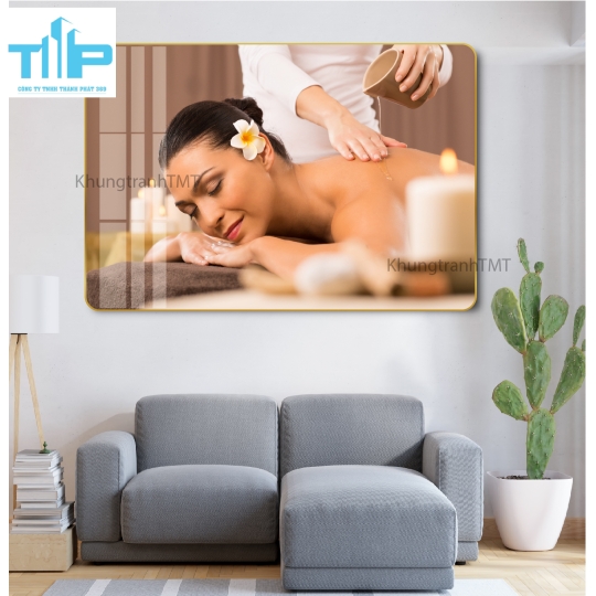 Khung tranh tráng gương - Spa massage thư giãn