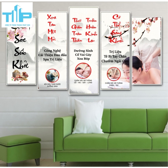 Khung tranh tráng gương- Bộ 5 tranh thế giới dưỡng sinh