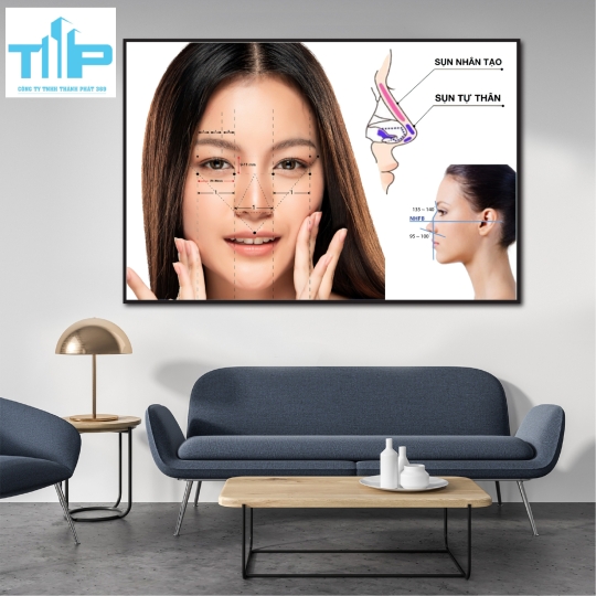 Khung tranh tráng gương - Nâng mũi không phẫu thuật