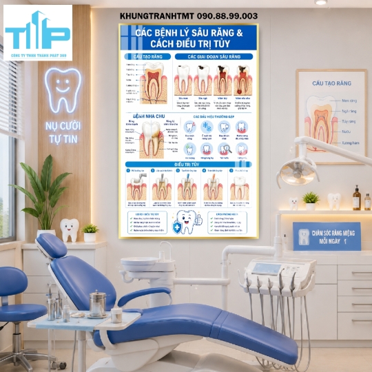 Bộ tranh nha khoa tráng gương - Các bệnh lý về răng và cách điều trị, chỉnh nha tối ưu cho hiệu quả cao