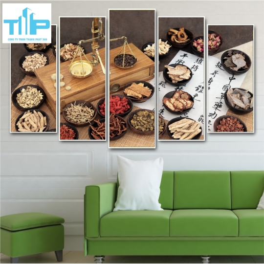 Khung tranh tráng gương- Bộ 5 tranh thế giới dưỡng sinh