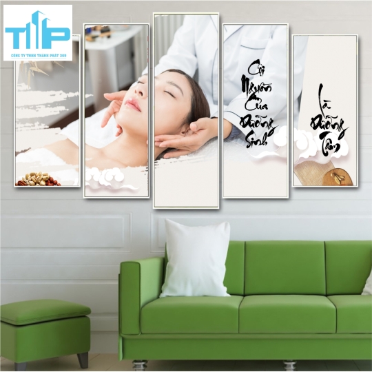 Khung tranh tráng gương- Bộ 5 tranh thế giới dưỡng sinh