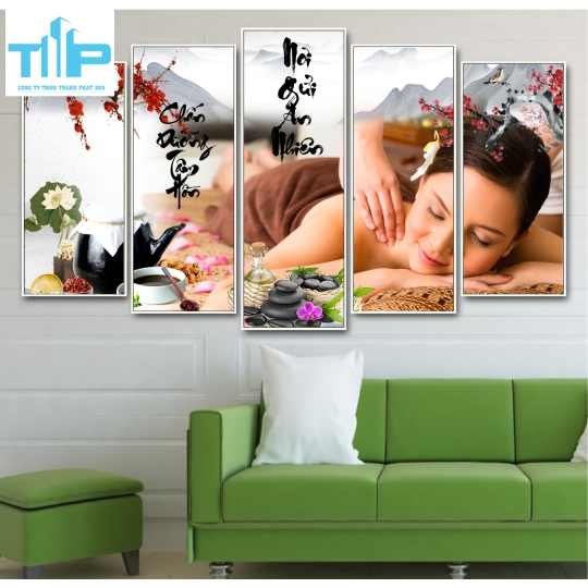 Khung tranh tráng gương- Bộ 5 tranh thế giới dưỡng sinh