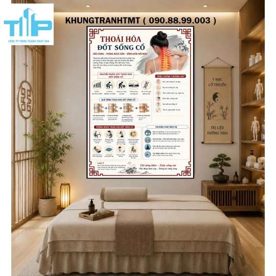 Tranh tráng gương trị liệu cơ xương khớp, dưỡng sinh, bấm huyệt tổng hợp