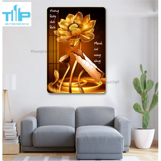 Khung tranh tráng gương - trang trí tiệm spa- massage