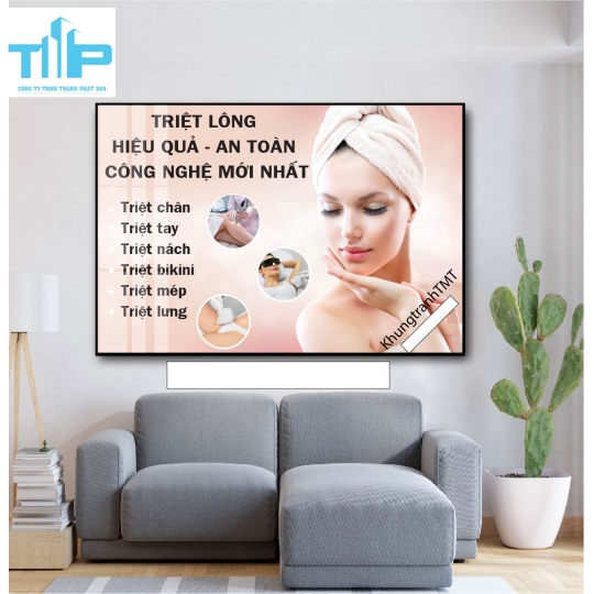 khung tranh điều trị và chăm sóc da trang trí spa, thẩm mỹ viện 
