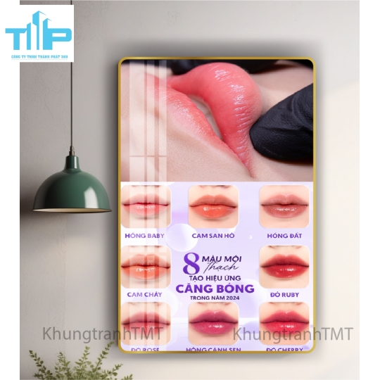 tranh tráng gương tinh sảo đẹp mắt cho spa thẩm mỹ viện về phun và xăm môi