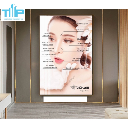 tranh trang trí spa về chăm sóc điều tri da