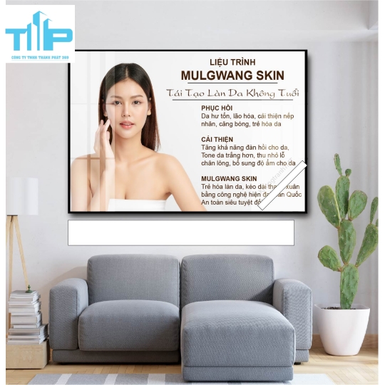 tranh trang trí spa về chăm sóc điều tri da