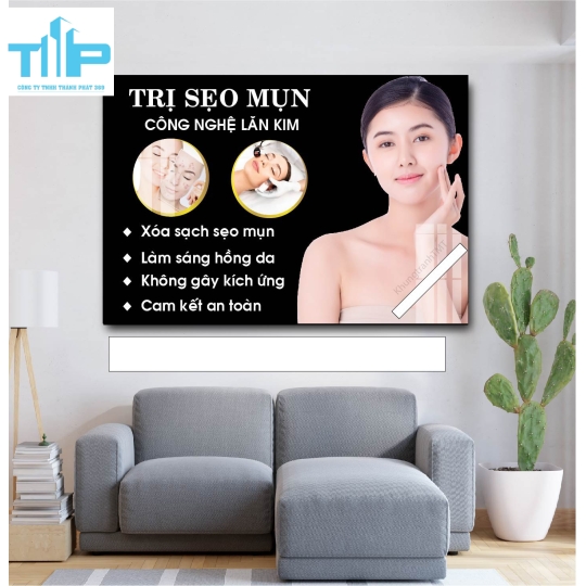 tranh trang trí spa về chăm sóc điều tri da