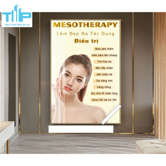 tranh trang trí spa về chăm sóc điều tri da
