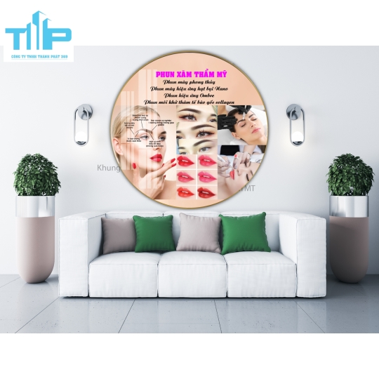 Khunh tranh tráng gương - Tranh tròn phun xăm mày và môi