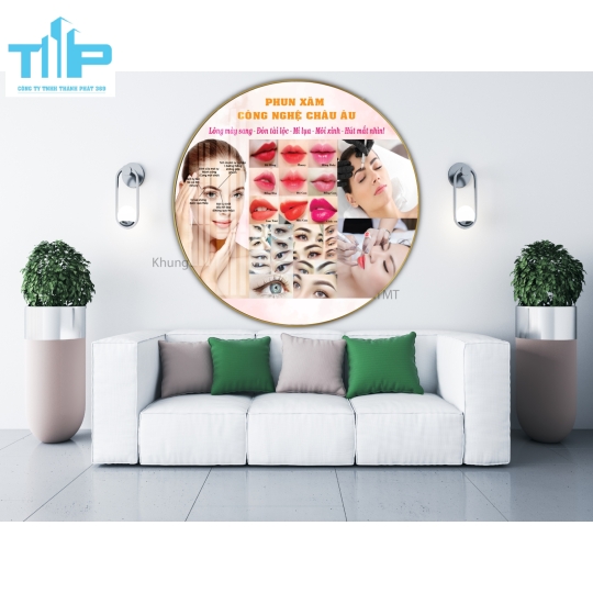 Khunh tranh tráng gương - Tranh tròn phun xăm mày và môi