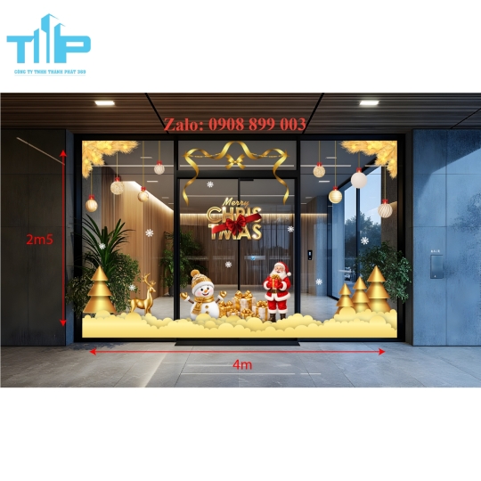 Decal Noel Dán Kính Đẹp – Giải Pháp Trang Trí Giáng Sinh Nhanh, Gọn, Ấn Tượng - mẫu 69