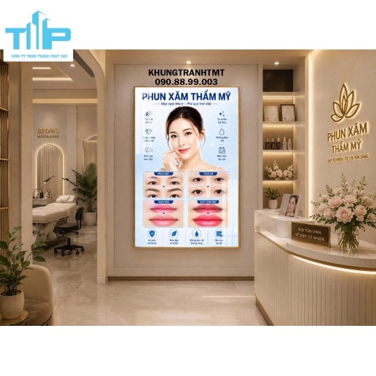 Tranh tráng gương - Phun xăm thẩm mỹ -  mày ngài như ý
