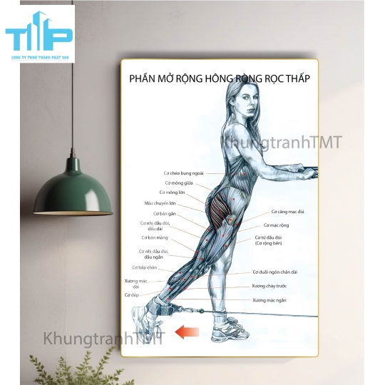 Tranh treo phòng tập, tranh tráng gương hỗ trợ tập gym