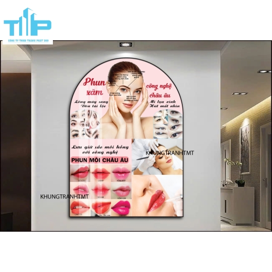 Tranh vòm tráng gương - Công nghệ phun xăm mày- môi hiện đại