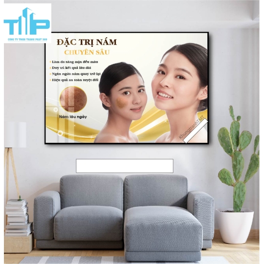 tranh về điều trị và chăm sóc da chuyên sâu cho spa và thẩm mỹ viện
