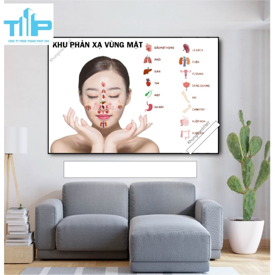 Khung tranh tráng gương - Mùa xuân dưỡng gan - Dưỡng sinh 