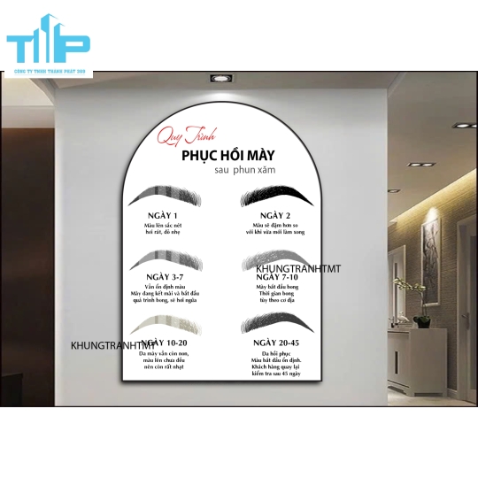 Tranh phun xăm công nghệ châu âu -Khung vòm tráng gương sang trọng